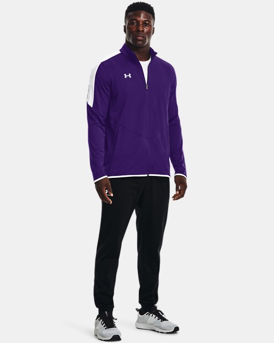 Men's UA Rival Knit Jacket, Purple, pdpMainDesktop image number 2